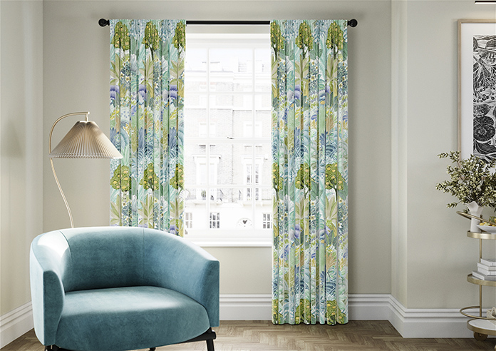 Kolkata Velvet, Spring Mist - Made to Measure Curtain - Image 3